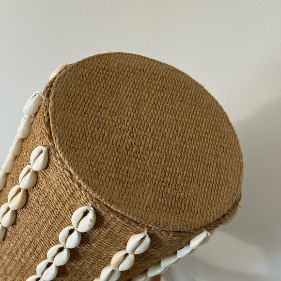 Handcrafted Shell-Embellished Basket/Bucket Bag Purse - Picture 9 of 9